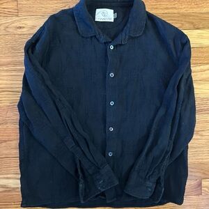 Blue Button-Up Shirt by Ohm & Emm